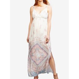 Seraphine 100 % Viscose Rayon Paisley Ivory Dress‎ Size 8 - NWOT -  Maternity